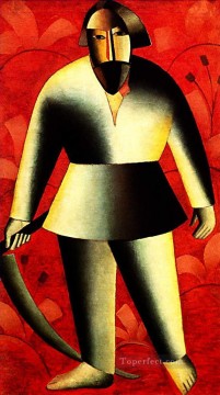  Malevich Lienzo - el segador en rojo 1913 Kazimir Malevich